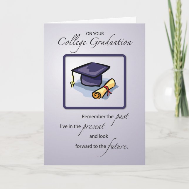Tarjeta Felicidades por graduación universitaria recuerden (Anverso)