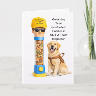 Tarjeta “Felicidades por graduarse como equipo de perro gu