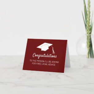 Tarjeta Felicidades por graduarse de la Facultad de Derech