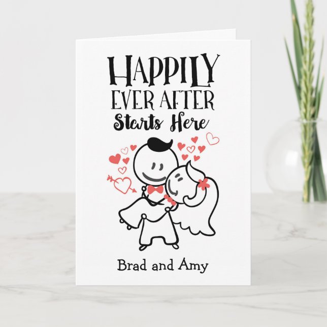 Tarjeta Felicidades Por Haber Comenzado Aquí Bodas Felicit (Anverso)