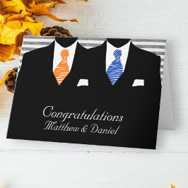 Tarjeta Felicidades por la boda de los señores Dos Novios