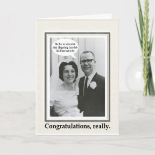 Tarjeta Felicidades por la boda desastrosa - DIVERTIDO