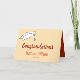 Tarjeta Felicidades por la graduación de Coral y Scarlet
