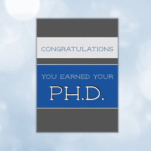 Tarjeta Felicidades por la graduación de doctorado (Ph.D.)