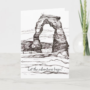 Tarjeta Felicidades por la jubilación Arco delicado Aventu