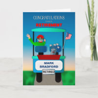 Felicidades por la jubilación golfista montando ca