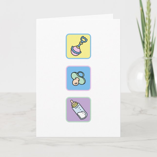 Tarjeta Felicidades por los nuevos padres (Anverso)