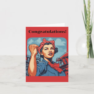 Tarjeta Felicidades por personalizable, mujeres fuertes