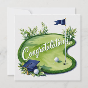 Tarjeta Felicidades por poner verde al golf
