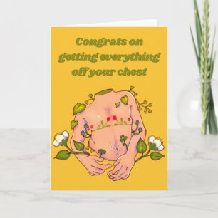 Tarjeta Felicidades por sacarlo todo de tu pecho ftm