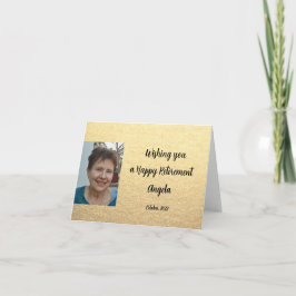 Tarjeta Felicidades por Simple Gold Feliz Jubilación Foto