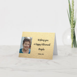 Tarjeta Felicidades por Simple Gold Feliz Jubilación Foto