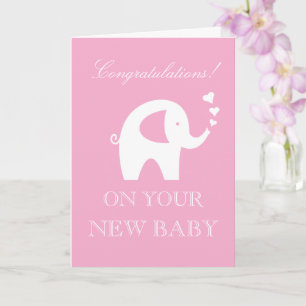 Tarjeta Felicidades por su nueva hija bebé