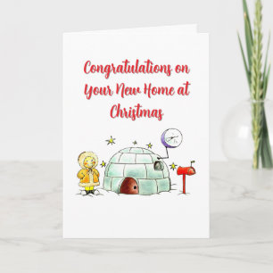 Tarjeta Felicidades por su nuevo hogar en Navidad