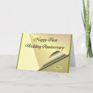 Tarjeta Felicidades por su primer aniversario de bodas de 