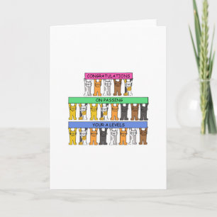 Tarjeta Felicidades por superar tus niveles de A