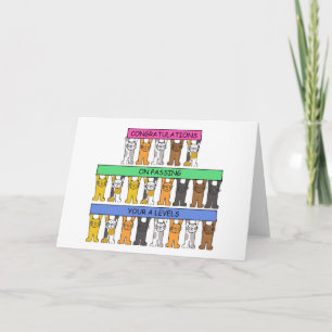 Tarjeta Felicidades por superar tus niveles de A