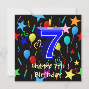 Tarjeta Felicidades por tu 7º cumpleaños