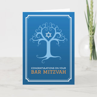 Tarjeta Felicidades por tu bar mitzvah árbol de la vida