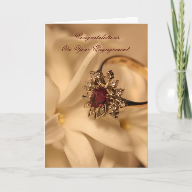 Tarjeta Felicidades por tu compromiso (Anverso)