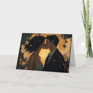 Tarjeta Felicidades por tu compromiso Beso romántico