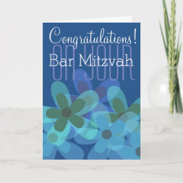Tarjeta Felicidades por tu floral Bar Mitzvah