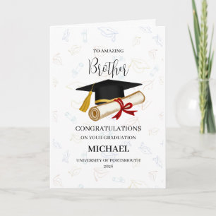Tarjeta Felicidades por tu graduación hermano