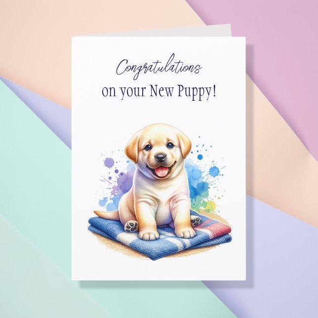 Tarjeta ¡Felicidades por tu nueva cachorro! (Subido por el creador)
