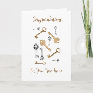 Tarjeta Felicidades por tu nueva casa LLAVES
