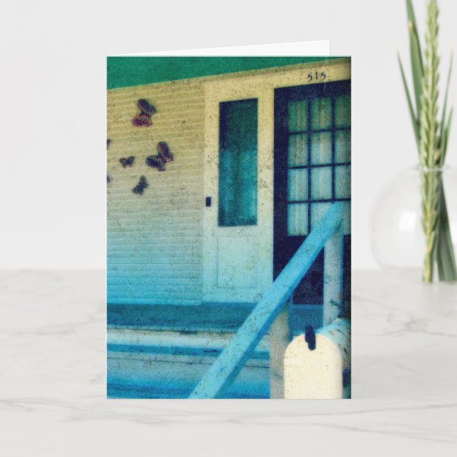 Tarjeta Felicidades por tu nueva casa, zanja delantera (Anverso)