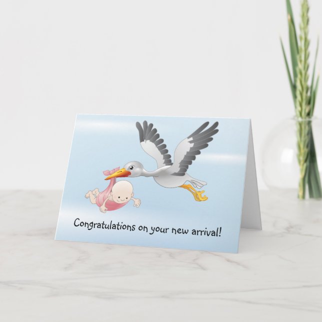 Tarjeta ¡Felicidades por tu nueva llegada! (Anverso)