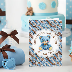 Tarjeta Felicidades por tu nuevo bebé niño