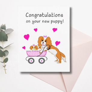 Tarjeta Felicidades por tu nuevo cachorro