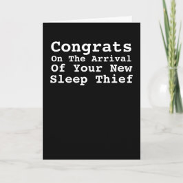Tarjeta Felicidades por tu nuevo ladrón de sueño