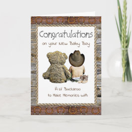 Tarjeta Felicidades por tu nuevo Lil' Buckaroo