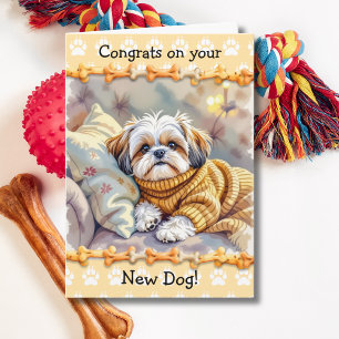 Tarjeta Felicidades por tu nuevo perro 