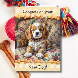 Tarjeta Felicidades por tu nuevo perro Cocker Spaniel 
