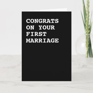 Tarjeta Felicidades por tu primer matrimonio