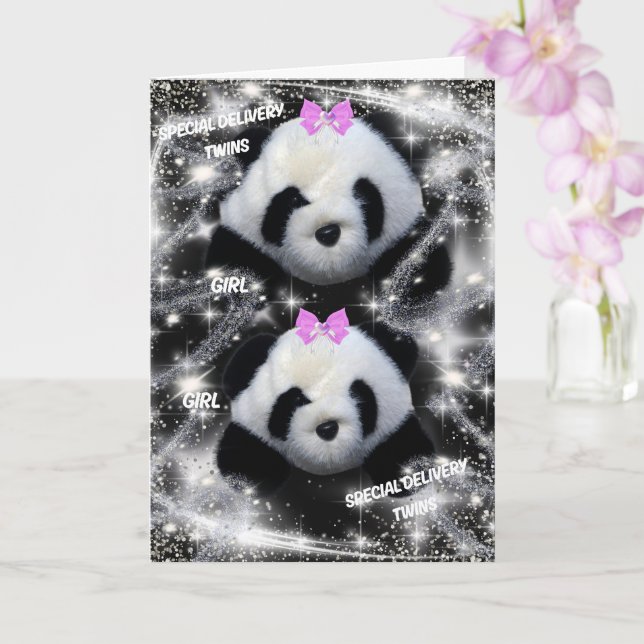 Tarjeta Felicidades Por Tus Gemelos De Entrega Especiales (Orquídea)