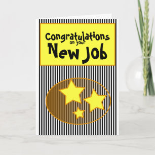Tarjeta Felicidades por tus nuevas estrellas y tiras de tr