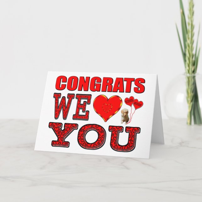Tarjeta Felicidades que te amamos (Anverso)