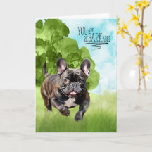 Felicidades reBARKable Brindle Bulldog Francés