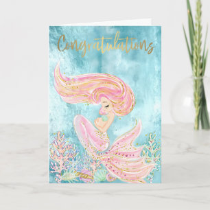 Tarjeta Felicidades Sirena Embarazada Embarazada