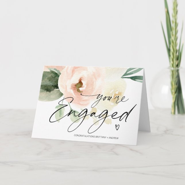 Tarjeta Felicidades Sr. Rubor Floral (Anverso)