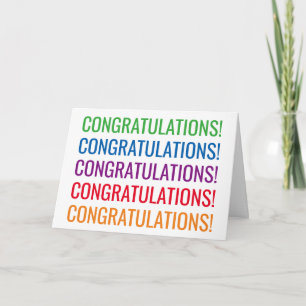 Tarjeta Felicidades tipografía moderna felicitación