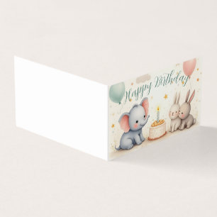 Tarjeta Felicitación de cumpleaños adorable con amigos ani