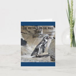 Tarjeta Felicitación de cumpleaños del pingüino genial