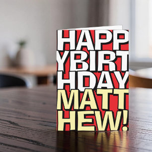 Tarjeta Felicitación de cumpleaños personalizada con nombr