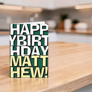 Tarjeta Felicitación de cumpleaños personalizada con nombr