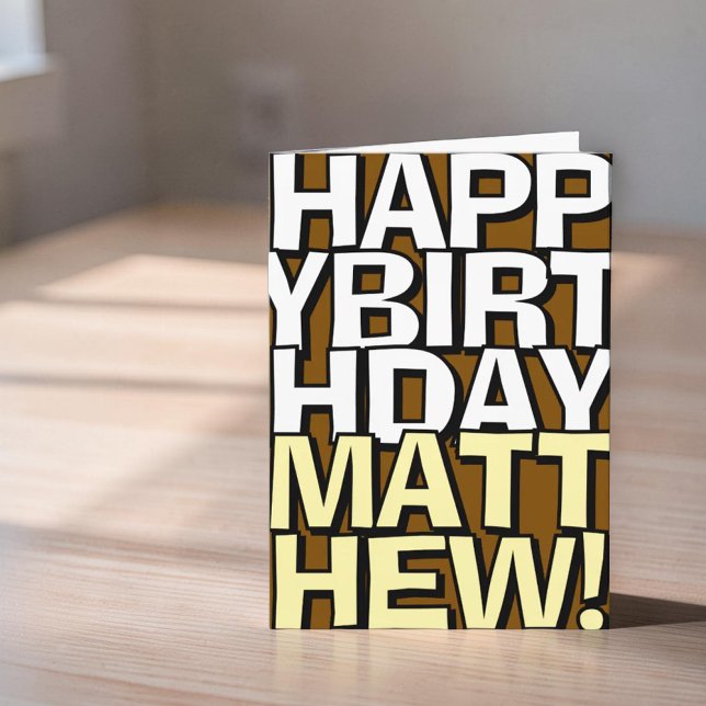Tarjeta Felicitación de cumpleaños personalizada con nombr (Subido por el creador)